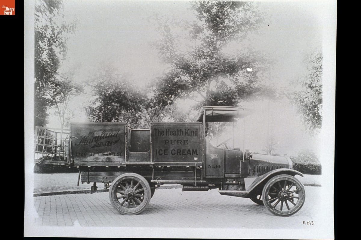 Truck, Mack AB, "The Maryland Dairy Co.," circa 1914