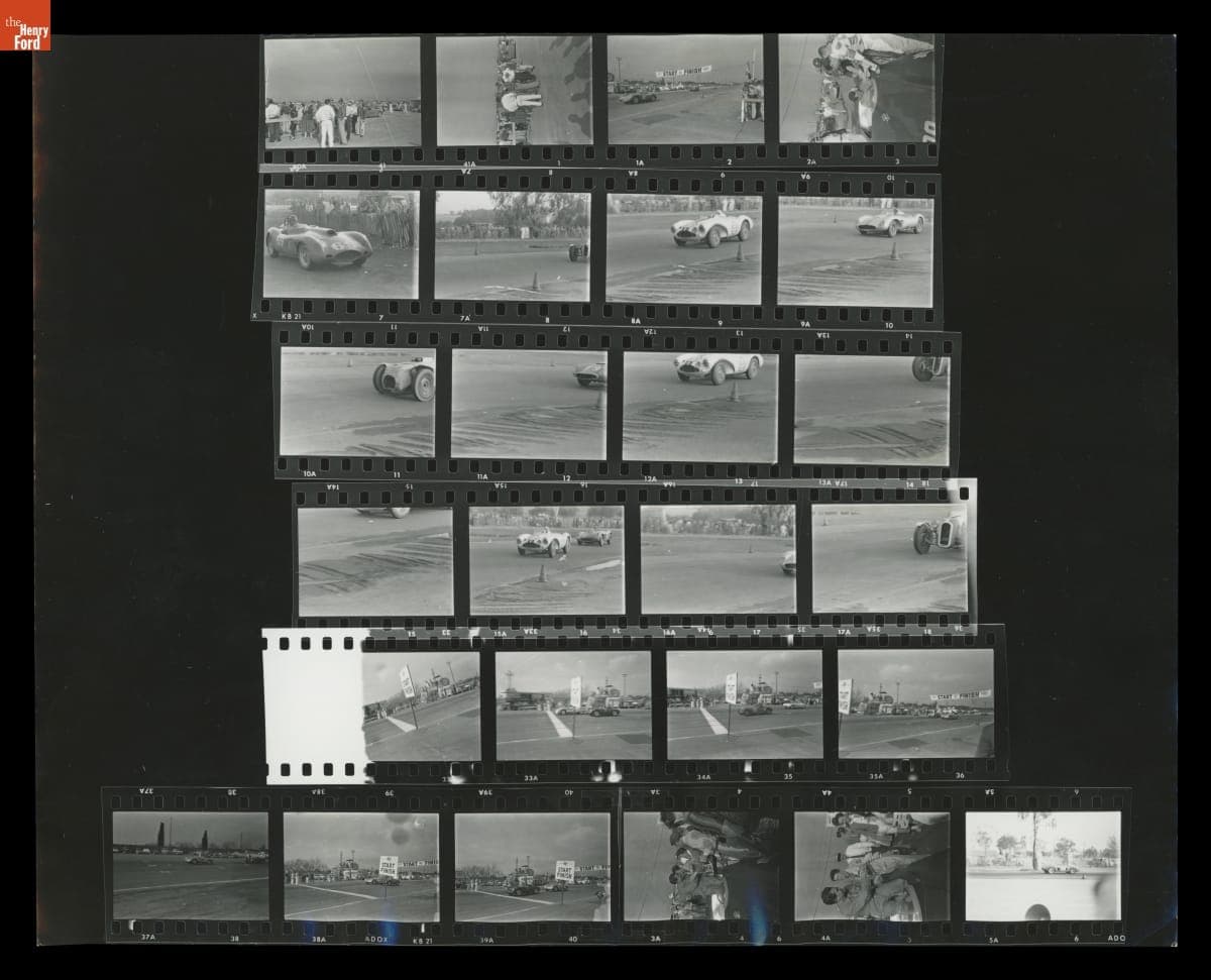 Contact Sheet, Pomona Sports Car Races, February 8-9, 1958
