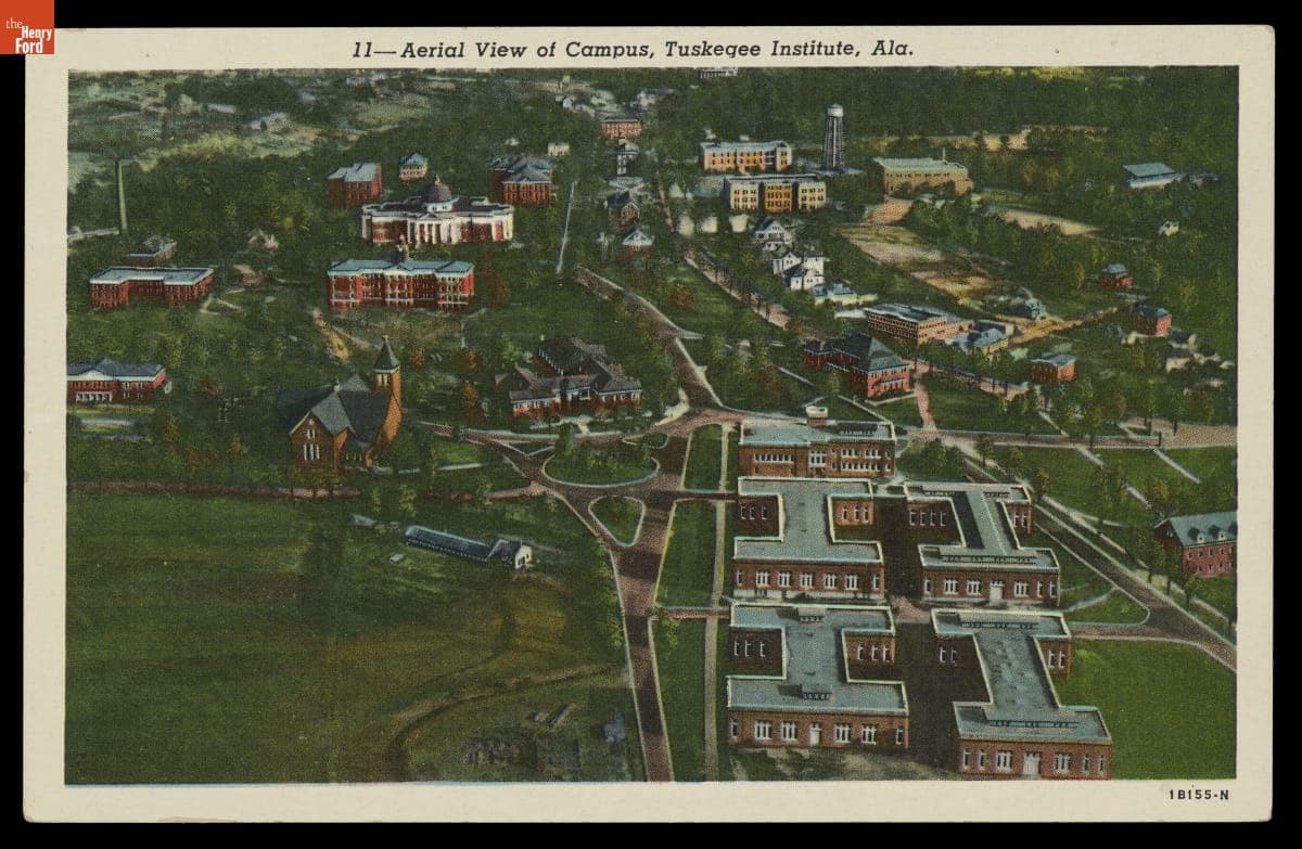 Postcard, "Aerial View of Campus, Tuskegee Institute, Ala.," 1941