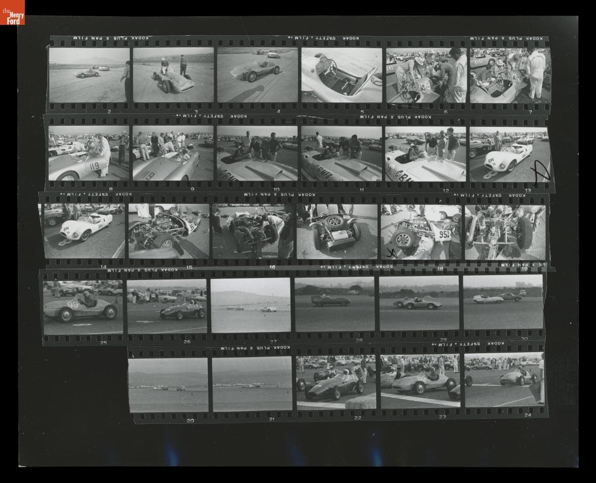 Contact Sheet, Pacific Coast Championship Races, Hourglass Field, San Diego, California, November 1959
