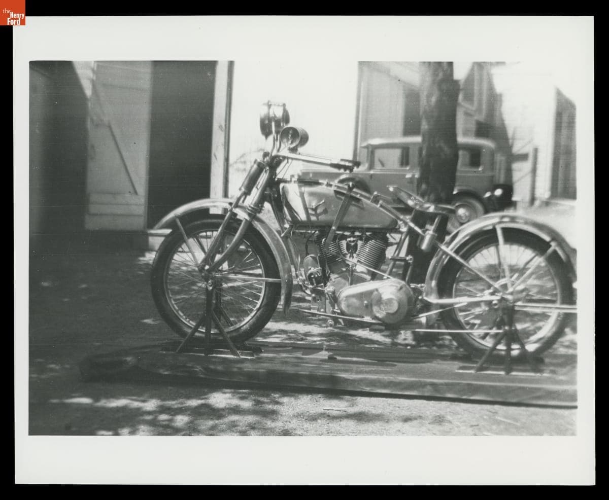 1920 Excelsior Motorcycle Owned by Charles Lindbergh, after Restoration in 1931