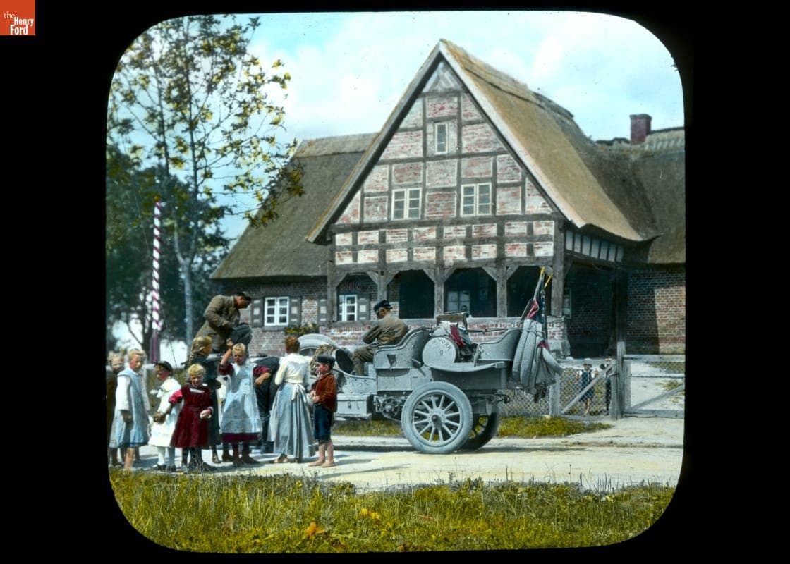 Thomas Flyer in Germany, New York to Paris Race, 1908