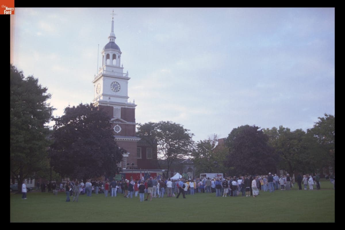 Before the "Peace and Unity" Candlelight Vigil at Henry Ford Museum, September 19, 2001