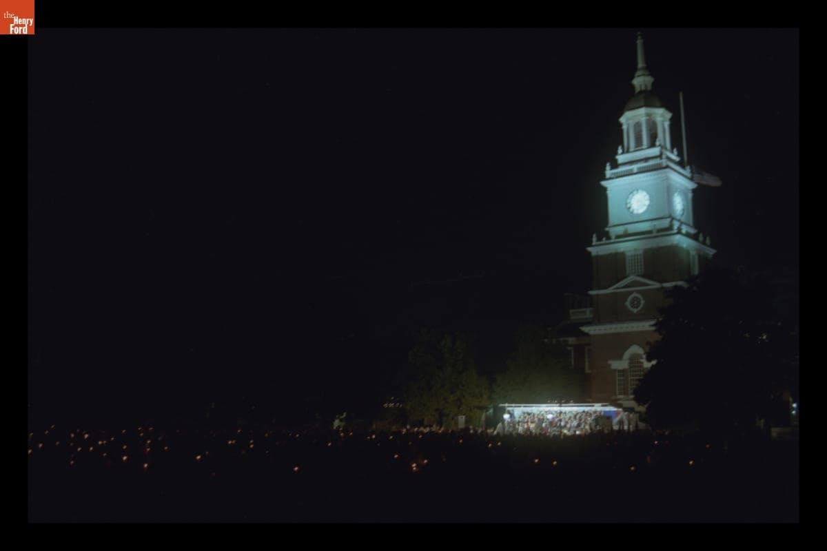 "Peace and Unity" Candlelight Vigil at Henry Ford Museum, September 19, 2001