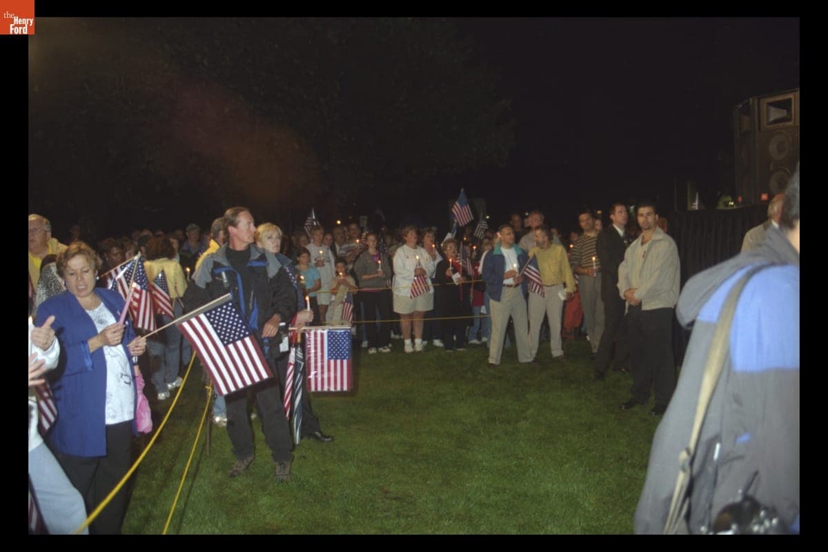 "Peace and Unity" Candlelight Vigil at Henry Ford Museum, September 19, 2001