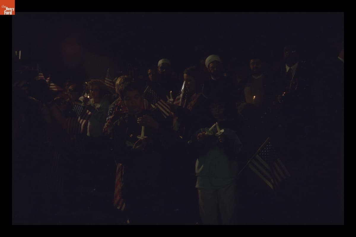 "Peace and Unity" Candlelight Vigil at Henry Ford Museum, September 19, 2001