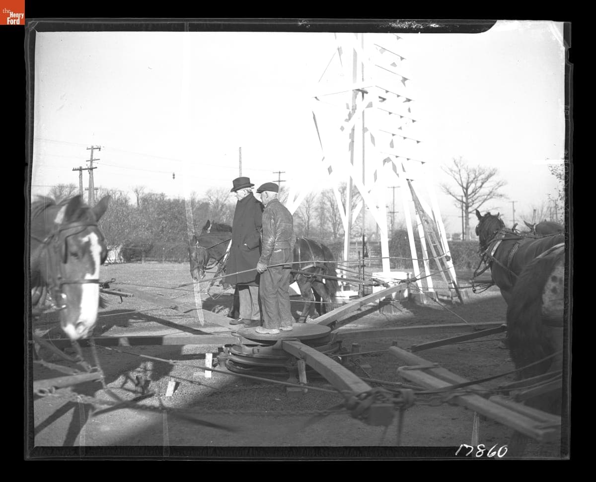 Threshing at the Ford Homestead, Dearborn, Michigan, November 1936