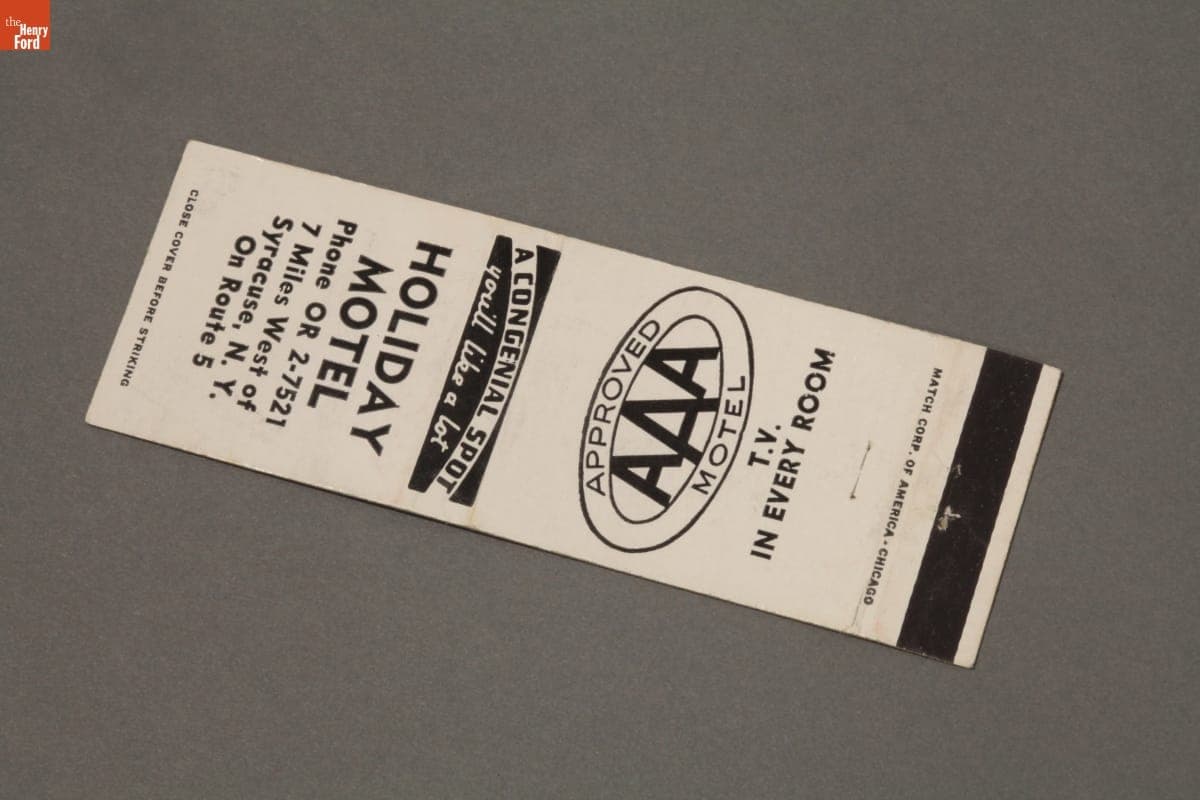 Holiday Motel Matchbook, 1950-1960