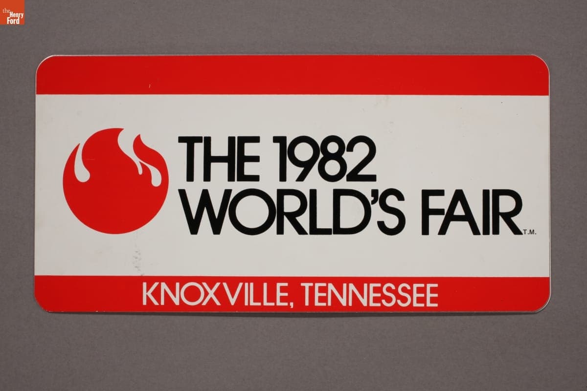 1982 World's Fair Souvenir License Plate