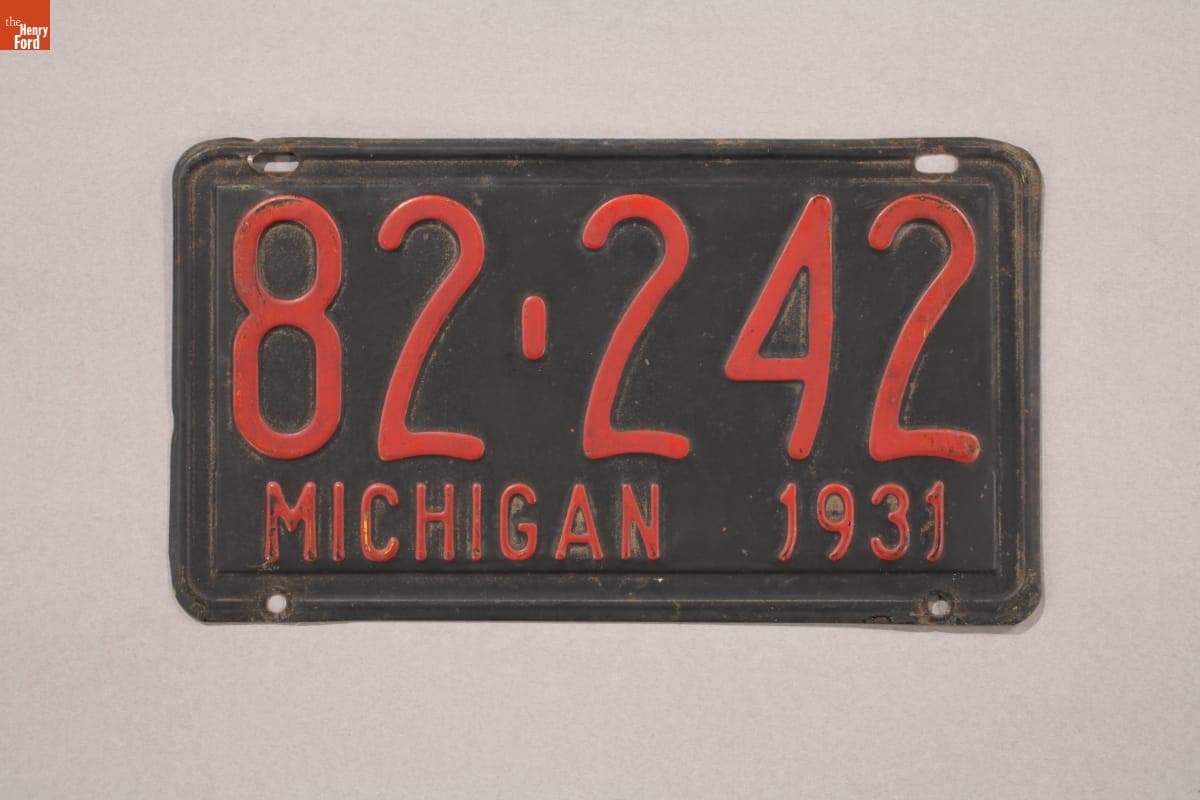 Michigan License Plate, 1931