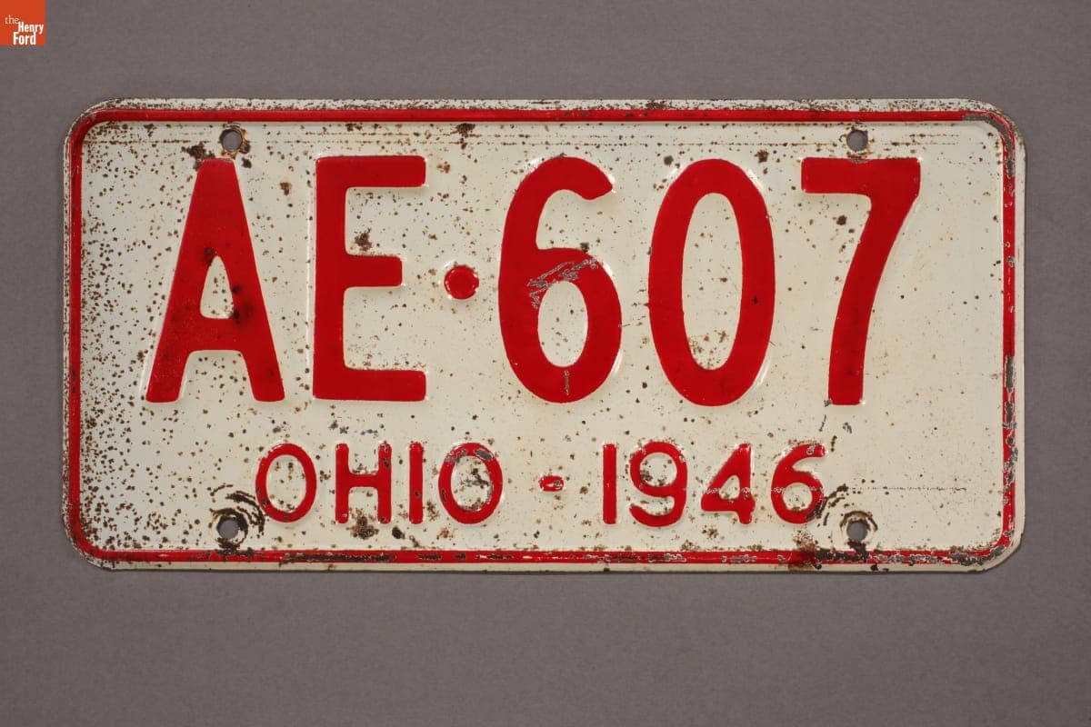 Ohio License Plate, 1946