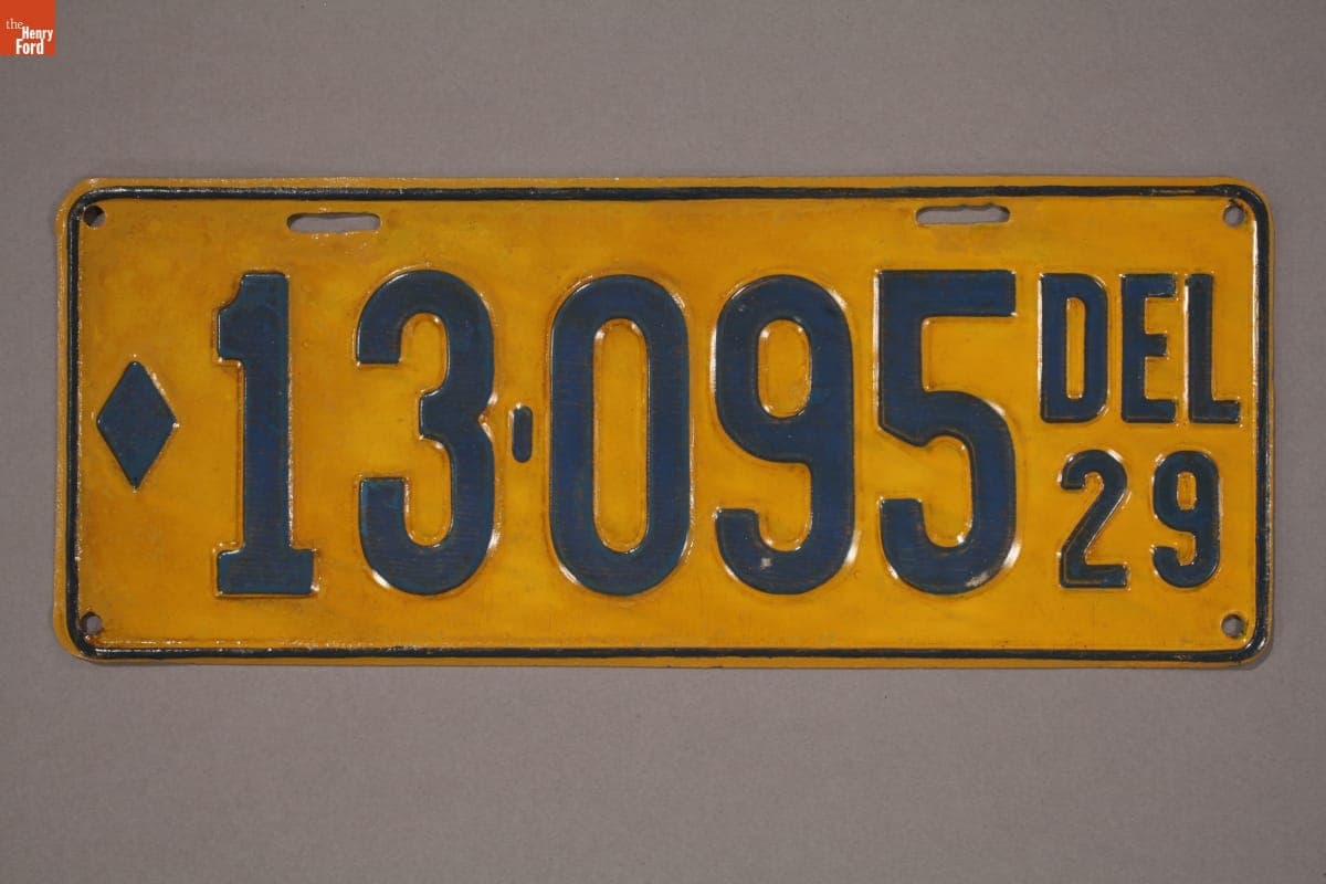 Delaware License Plate, 1929