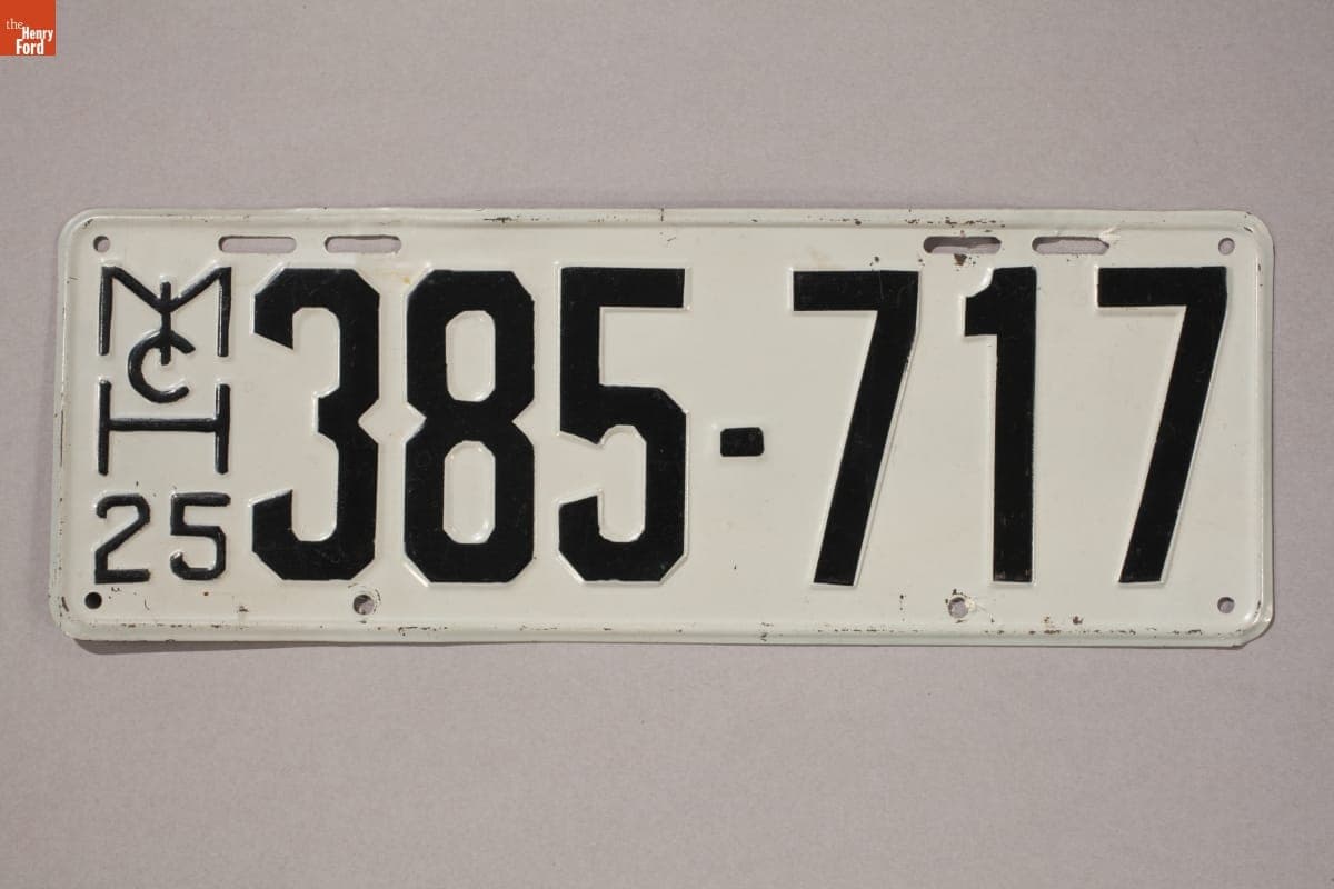 Michigan License Plate, 1925