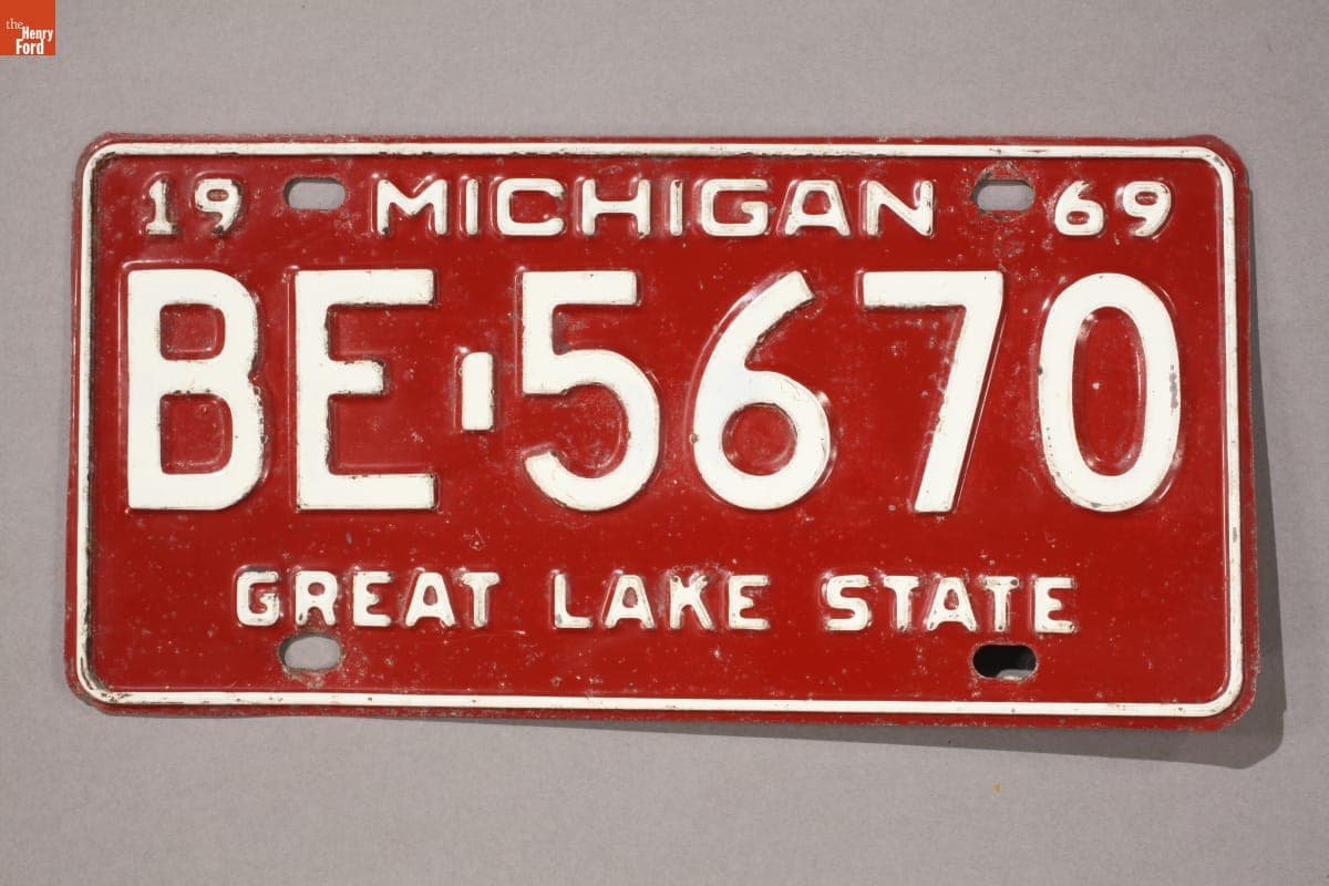 Michigan License Plate, 1969