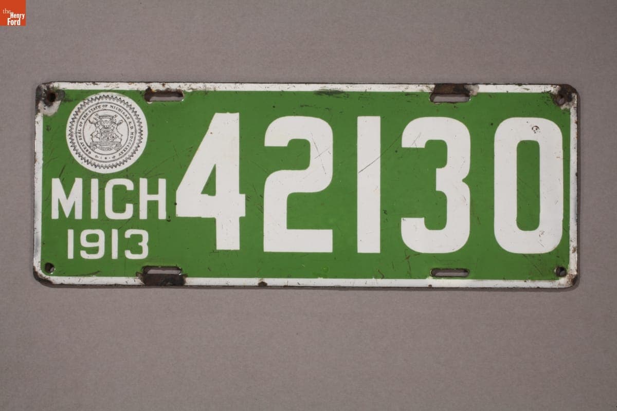 Michigan License Plate, 1913