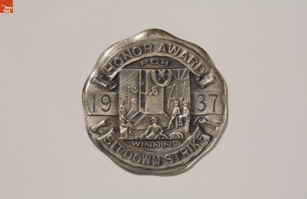 United Steelworkers Honor Award Medal for Winning "Sit Down Strike," 1937