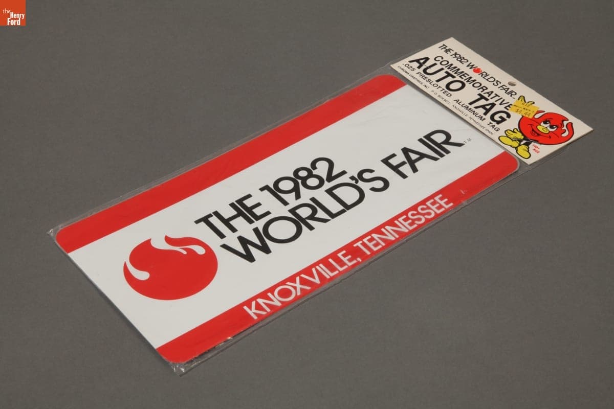 1982 World's Fair Souvenir License Plate