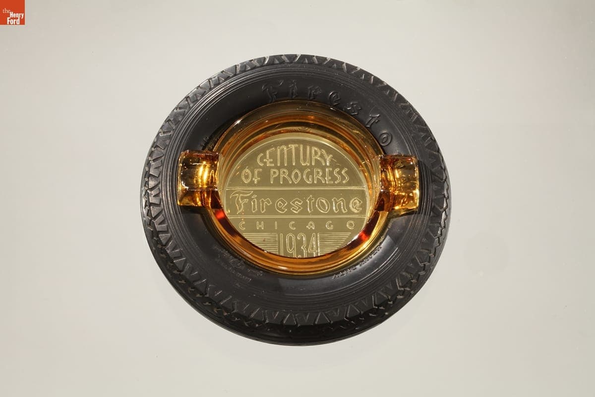 Firestone Souvenir Ashtray From Century of Progress, 1933