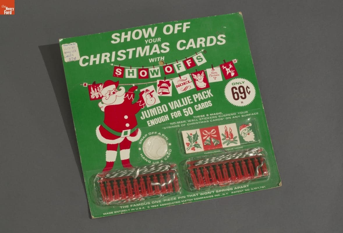 Showoffs Christmas Card Pins, 1964-1966