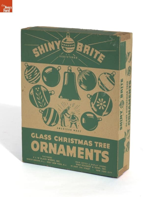 Shiny Brite Christmas Tree Ornaments Box, 1944-1946