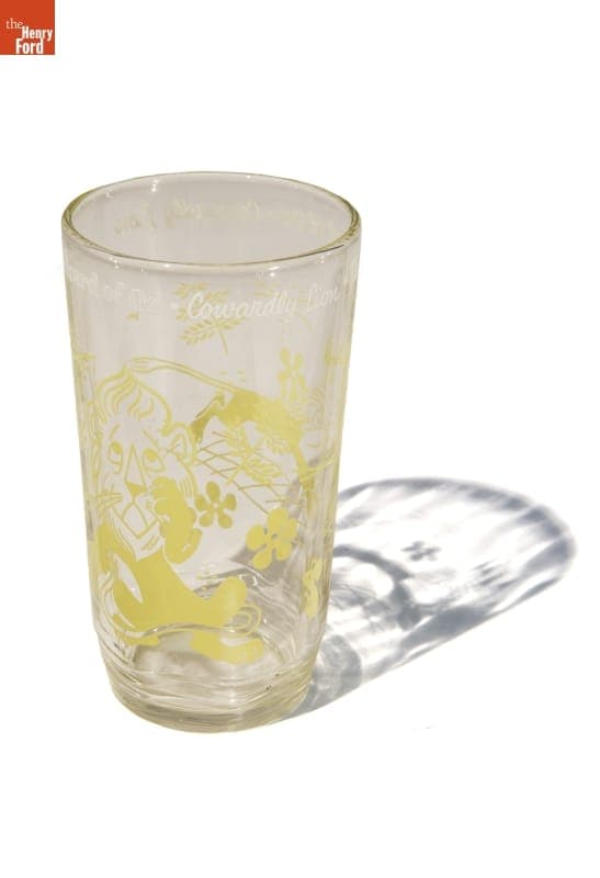 "Wizard of Oz" Cowardly Lion Drinking Glass, 1950-1960