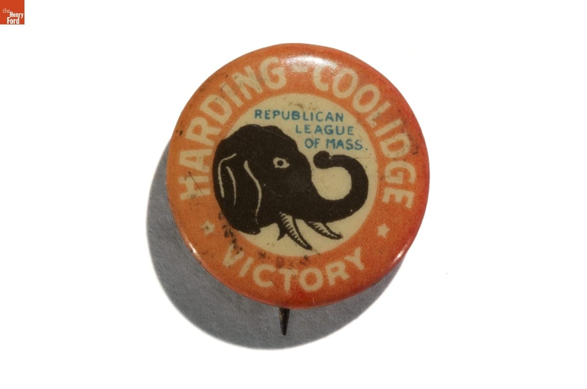 Harding-Coolidge Campaign Button, 1920
