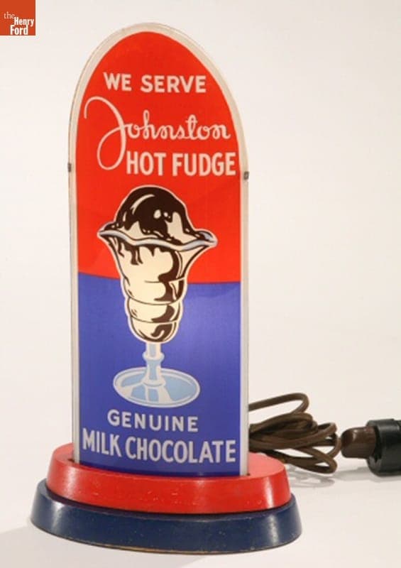 Johnston Hot Fudge Sign, circa 1940