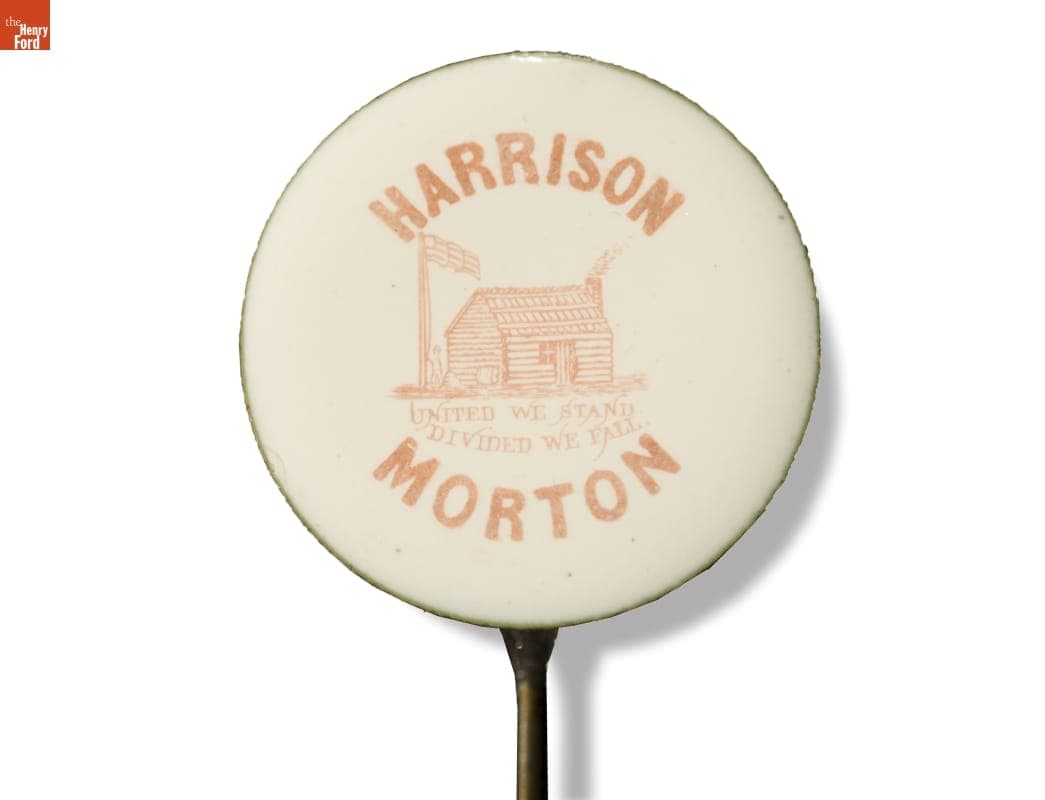 Harrison-Morton Campaign Button, 1888