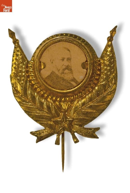 Benjamin Harrison Campaign Stickpin, 1888, 1892