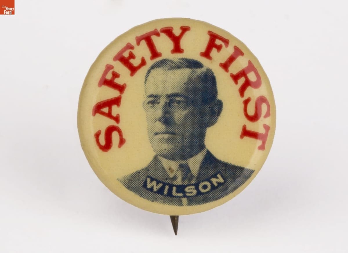 Woodrow Wilson Campaign Button, 1916