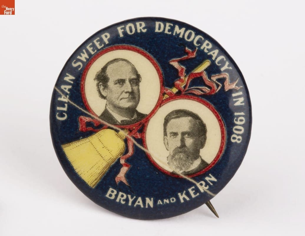 Bryan-Kern Campaign Button, 1908