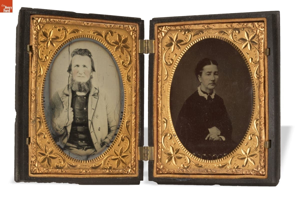 Portraits of Dr. Alonson B. Howard, circa 1860-1865, and Cynthia Coryell Edmunds Howard, 1870-1875