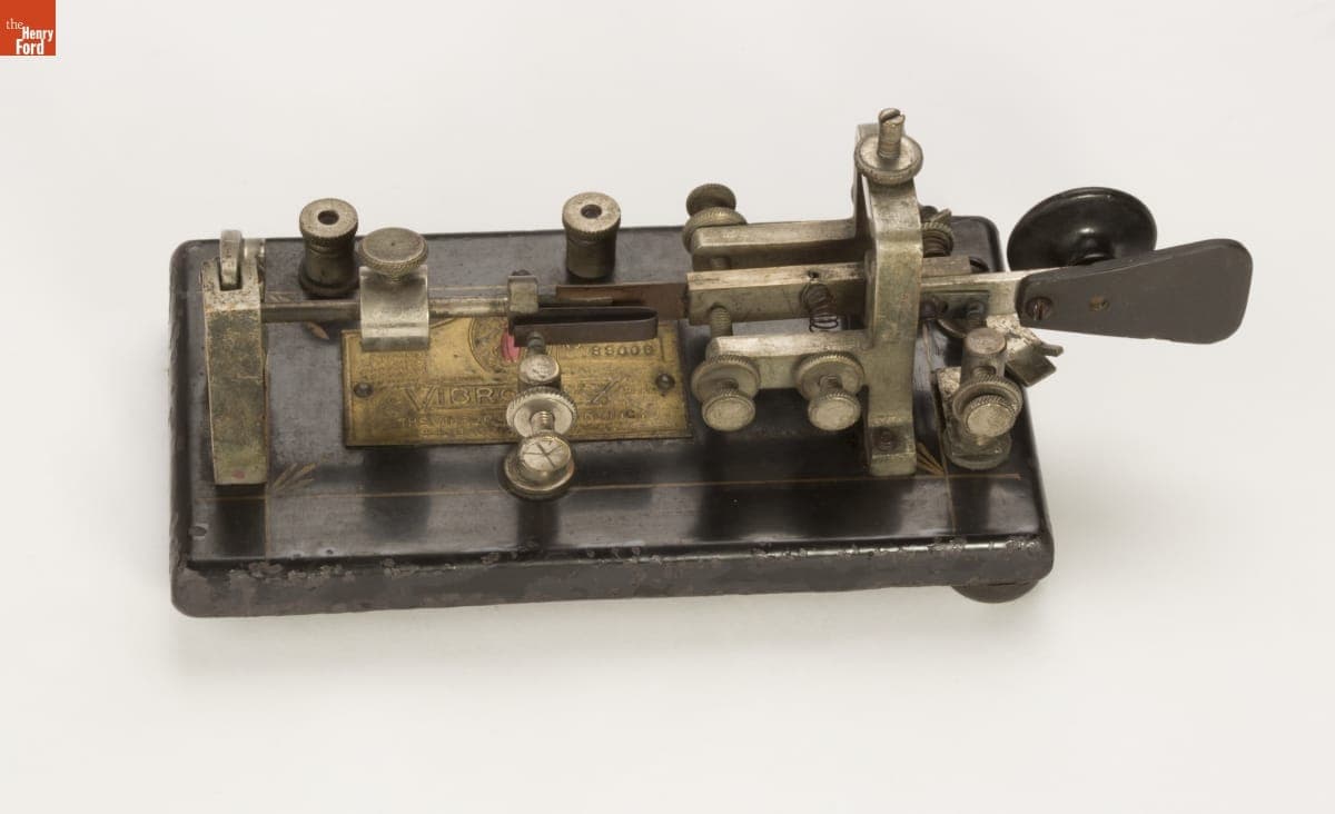 Vibroplex Telegraph Key, Used at Ford Motor Company, 1923