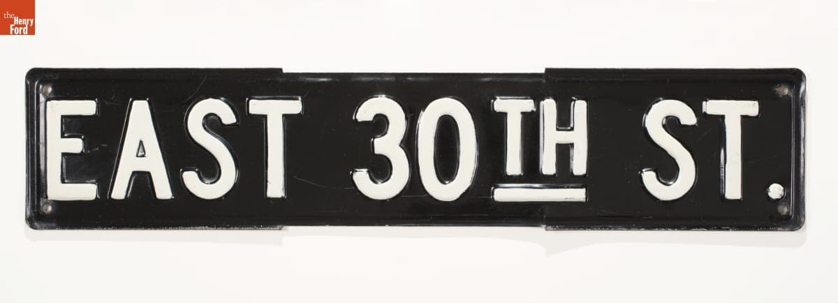 East 30th St Sign, circa 1940