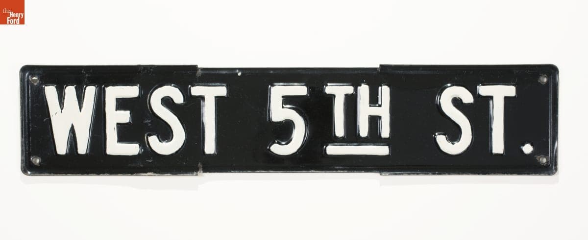 West 5th St. Sign, circa 1940