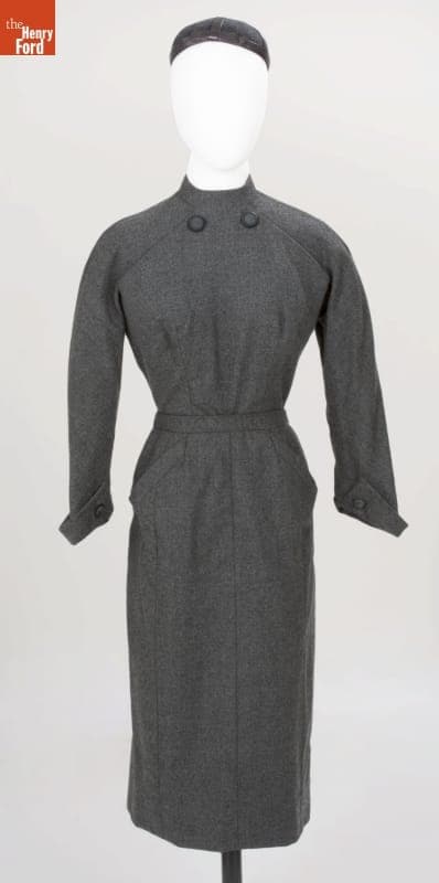 Christian Dior Afternoon Dress and Hat, Worn by Elizabeth Park Firestone, 1949-1950