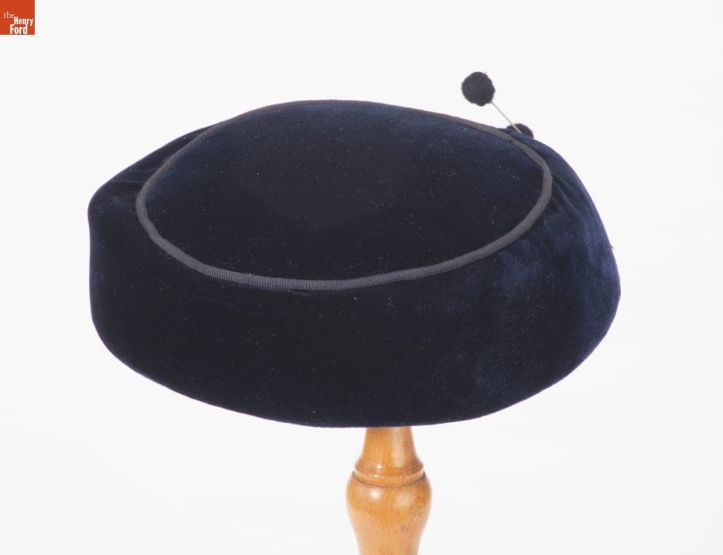 Christian Dior Pillbox Hat, Worn by Elizabeth Parke Firestone, 1950-1955