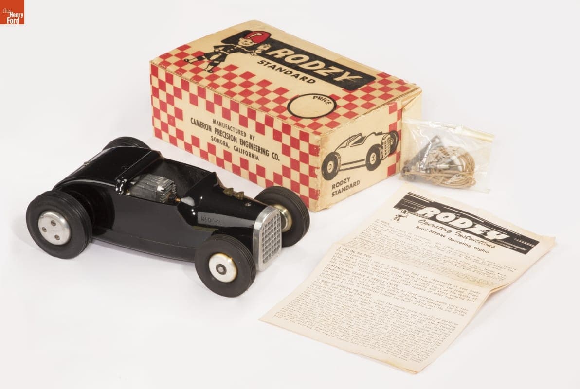Rodzy "Hot Rod" Gas-Powered Racing Tether Car, 1945-1950