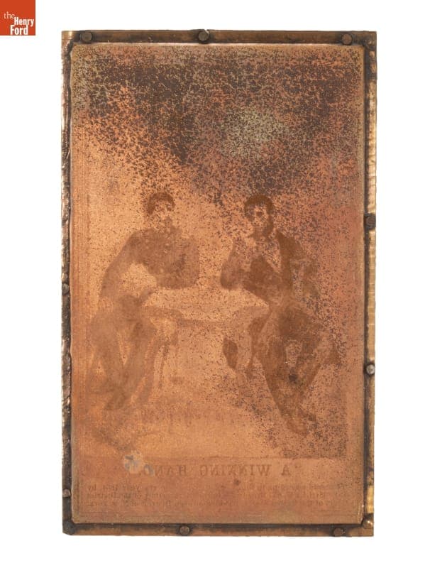 Printing Block, "The Winning Hand," 1864