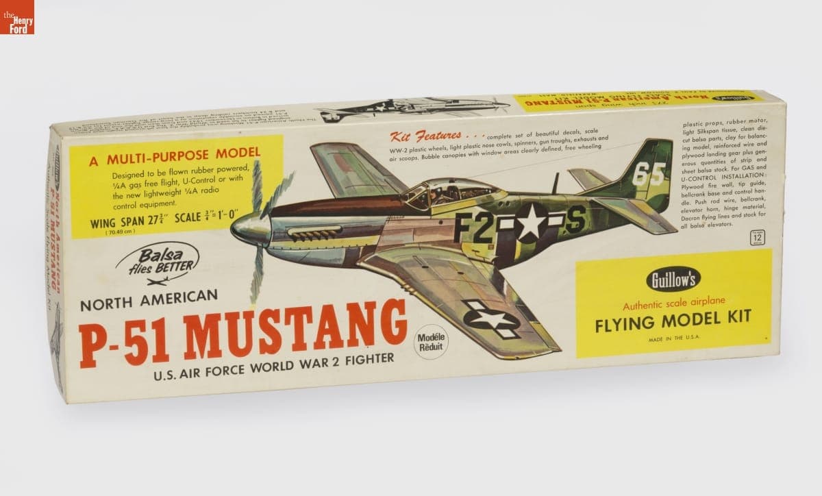 P-51 Mustang Model Airplane Kit, 1970-1980