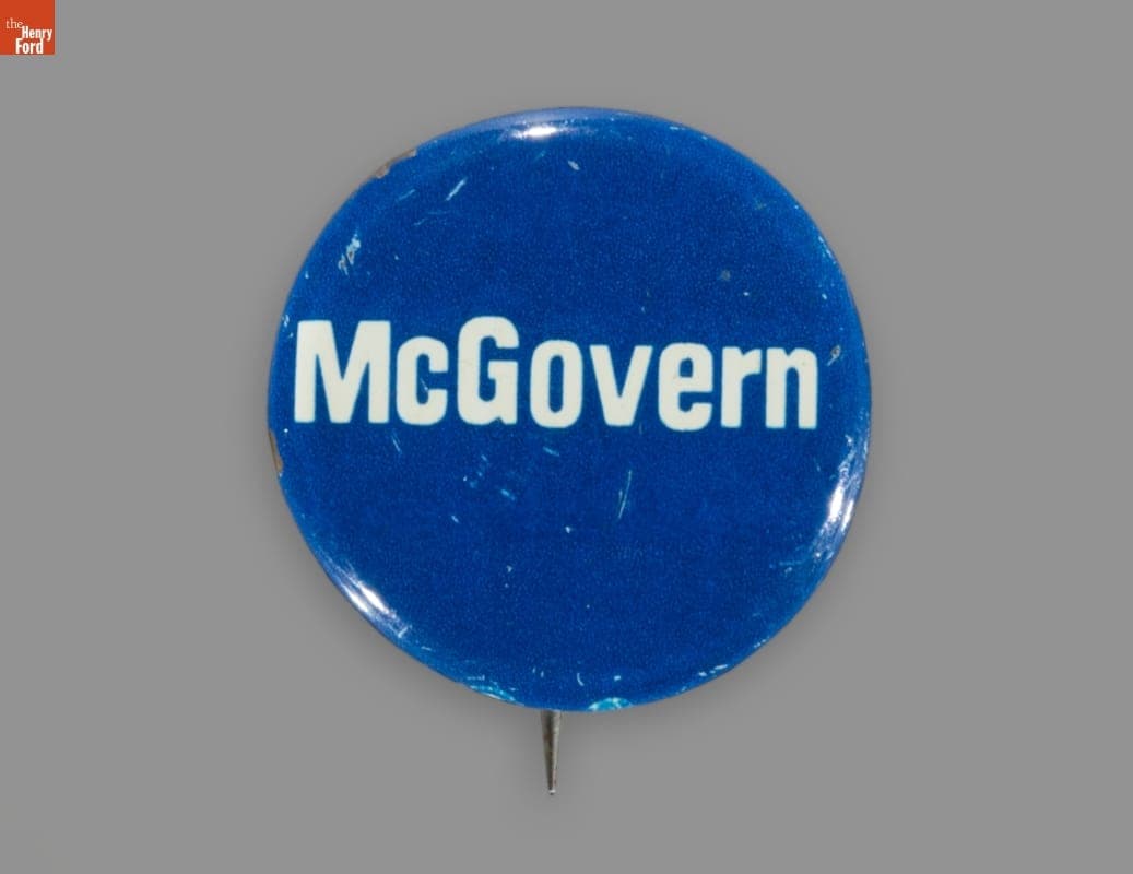 Button, "McGovern," 1972