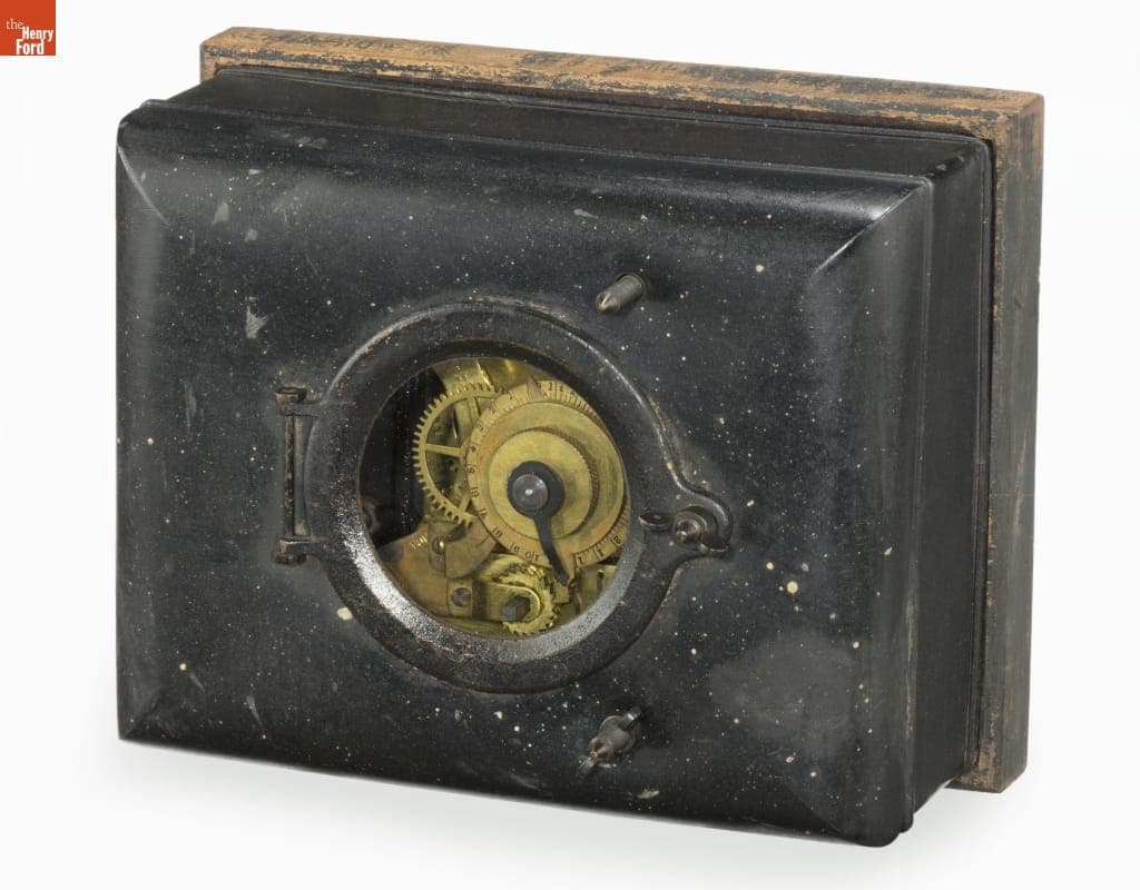 Seth Thomas Clock Company Clock Used with a Maryland Meter Works Gas Complaint Meter, circa 1920
