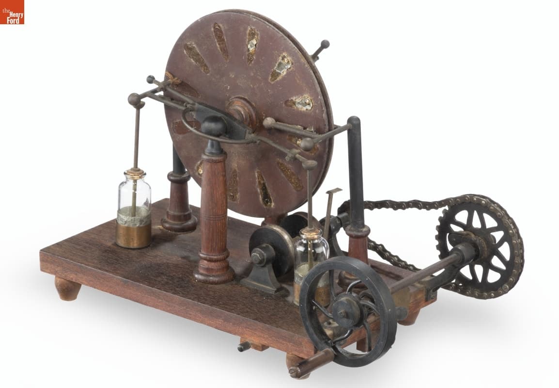 Model of a Wimshurst Influence Machine with Two Leyden Jars, 1939
