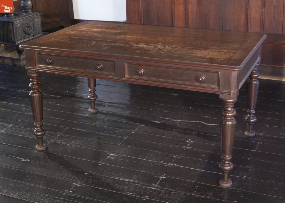 Library Table, Used by Reuben Moore Benjamin, 1850-1880