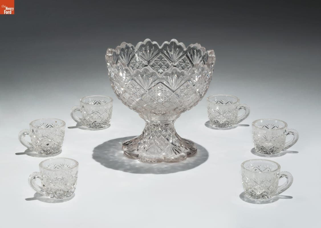 Westmoreland Glass Company "Thumbelina" Toy Punch Set, circa 1890