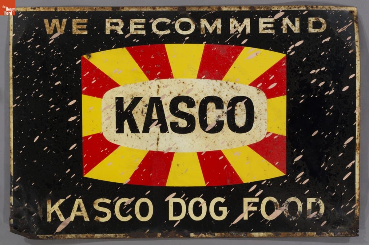 Kasco Dog Food Sign, 1950-1970