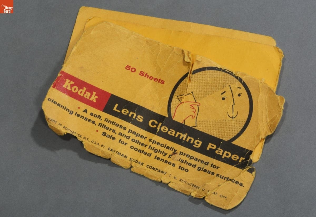 Kodak Lens Cleaning Paper Packaging, Used by John Margolies, circa 1975
