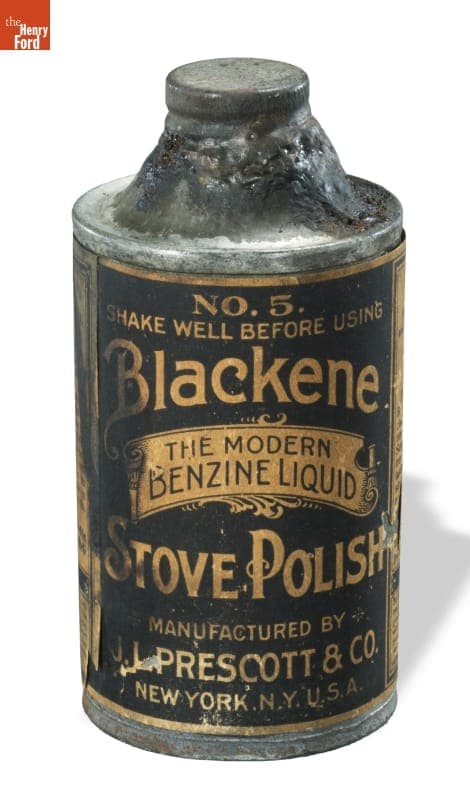 J.L. Prescott & Co. Blackene Stove Polish Can, circa 1895