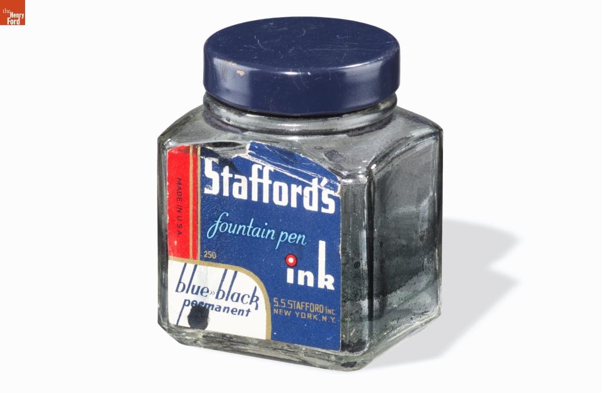 Stafford's Fountain Pen Ink Bottle, 1924-1950
