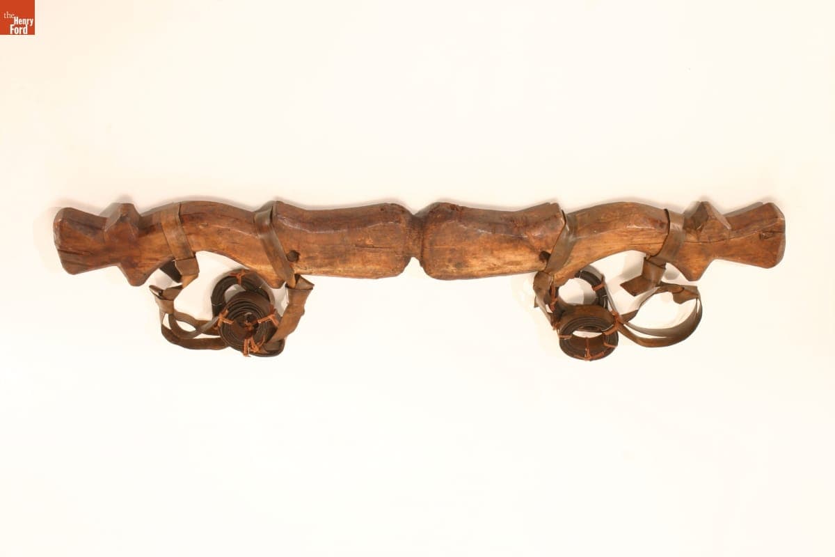 Ox Yoke with Leather Straps, 1800-1900